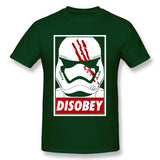 Fashion Printed On Short Sleeve Tops & Tees Disobey Trooper Star Wars Tshirt Oversized Crewneck Pure Cotton Tee Shirt Mens - webtekdev