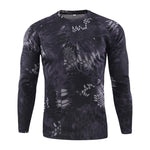 Men's Quick Dry Tactical Camouflage T-shirt Breathable Casual O-Neck Long Sleeve Shirt Combat Camo Army T Shirts Military Tops - webtekdev