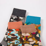 High-quality happy socks men's colourful combed cotton mens socks newest male camouflage long skateboard sock large size - webtekdev