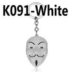 DC Comics Daredevil V For Vendetta Keychain Double D Avengers Mask Metal Keyring Pendant Women Bag Men Car Accessories Gift - webtekdev