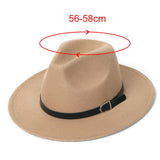 Fedora Hat Men Women Imitation Woolen Winter Women Felt Hats Men Fashion Black Top Jazz Hat Fedoras Chapeau Sombrero Mujer 2019 - webtekdev