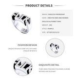 Endless Fashion Letter Ring Man Style Stainless Steel Rings For women Wedding Custom Letters Initials Ring F Word Punk Style - webtekdev