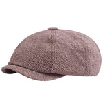 Men Wool Newsboy Caps Grey Herringbone Flat Caps Women Coffee British Gatsby Cap Autumn Winter Woolen Hats Cap #P - webtekdev