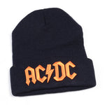 Warm Winter Rock ACDC cap Embroidery Beanies Women Men Cool Black Warm Ski Hat Outdoor Hip Hop Unisex Knit Skullies Bonnet - webtekdev