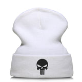 Beanie Hat Skullie Cap Slouchy Winter Embroidery Cool Punk Men Women Boy Girl Teens Street Dance Skull Skelton Black White pink - webtekdev
