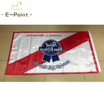 PBR Pabst Blue Ribbon Bear Flag 3ft*5ft (90*150cm) Size Christmas Decorations for Home Flag Banner - webtekdev