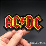 Rock Music Metal Band Patches Iron On For Clothing Punk Embroideried Patch Badges Clothes Stickers DIY Appliques Stripes - webtekdev