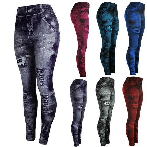 Unique style fashion beautiful and elegant Women Jeans Bottom Pants Coloured Hip-up Super Bomb Slim Nine-minute Pant - webtekdev