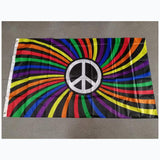 90*150cm LGBT peace gay pride rainbow Peace Flag For Decoration (A 90 x 150cm) - webtekdev