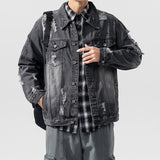 Streetwear Jeans Jacket Men 2020 Spring Denim Jackets Men Hole Distressed Ripped Casual Man Outwear - webtekdev