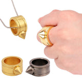 Creative Cool Brass Knuckles Zinc Alloy Self-Defense Ring Anti-wolf Protective Equipment Outdoor EDC Tool Portable Punk Rings - webtekdev