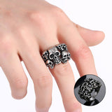 Vintage Men Ring Jewelry for Women Gothic Punk Skull Jewelry Rings Male Anniversary Gifts for Men Hip Hop - webtekdev