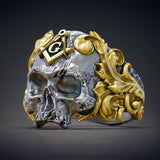 FDLK   European Masonic Skull Men Rings Vintage Gothic Punk Mystic Glory Male Finger Rings Anel Masculino Jewelry - webtekdev