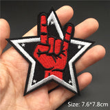 Rock Music Metal Band Patches Iron On For Clothing Punk Embroideried Patch Badges Clothes Stickers DIY Appliques Stripes - webtekdev
