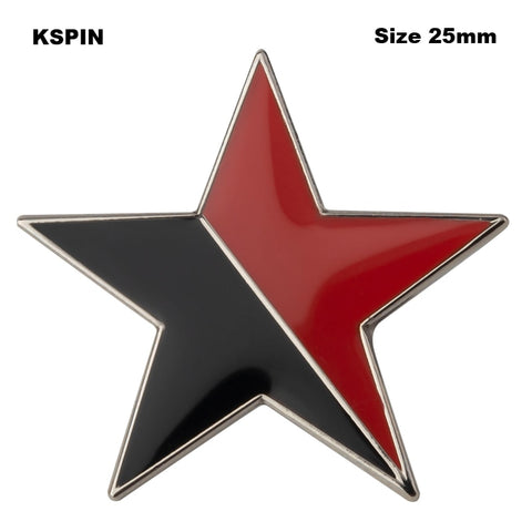 Red-black Star Lapel Pin  Badge Enamel Pin badge brooch Lapel pin Jeans shirt Cool Jewelry Gift XY0496 (XY0496) - webtekdev