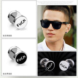 Fashion Black Stainless Steel Earrings Women Men's Barbell Dumbbell Punk Gothic Piercing Stud Earring for Men 2020 - webtekdev