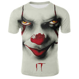 Horror Movie It Penny Wise Clown Joker 3D Print Tshirt Men/Women Hip Hop Streetwear Tee T shirt 90s Boys Cool Clothes Man Tops - webtekdev