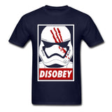 Fashion Printed On Short Sleeve Tops & Tees Disobey Trooper Star Wars Tshirt Oversized Crewneck Pure Cotton Tee Shirt Mens - webtekdev