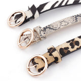2019 New Fashion Leopard Belt Women Snake Zebra Leopard Print Waist Belt PU Leather Gold Ring Buckle Belts For Ladies Female - webtekdev