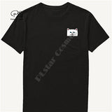 Men's T Shirt Fashion  Brand New pocket cat Cartoon print t-shirt men's shirts Hip hop tops funny Harajuku tees Style-2 - webtekdev