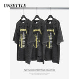 UNSETTLE 2020SS Harajuku T-shirts Summer Holes Men/Women Hip Hop Funny Print Rock Fashion Streetwear t shirt Short Sleeve Tops - webtekdev