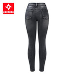 2168 Youaxon New Black Motorcycle Biker Zip Jeans Women`s Mid High Waist Stretch Denim Skinny Pants Motor Jeans For Women - webtekdev