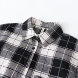 Fashion Women Plaid Shirt Chic Oversized Checked Blouse Long Sleeve Female Casual Print Shirts Loose Cotton Tops Blusas - webtekdev