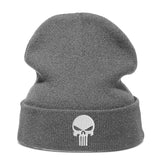 Beanie Hat Skullie Cap Slouchy Winter Embroidery Cool Punk Men Women Boy Girl Teens Street Dance Skull Skelton Black White pink - webtekdev