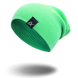 Cotton Blends Hip Hop Beanies For Girl Winter Cap Label Knitted Hat Female Unisex Solid Color Bonnet Casual Slouchy Skullies - webtekdev