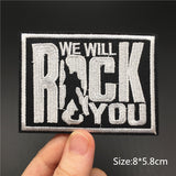 Rock Music Metal Band Patches Iron On For Clothing Punk Embroideried Patch Badges Clothes Stickers DIY Appliques Stripes - webtekdev