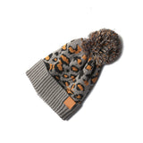 Knitted Leopard Beanie Winter Hat Fashion Adult Fall Thick Warm Bonnet Skullies Beanie Soft Knitted With Tag - webtekdev