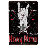 Rock&Roll Metal Sign Plaque Metal Vintage Pub Bar Decor Tin Sign Plate Poster Home Decor Art Painting Wall Sticker - webtekdev