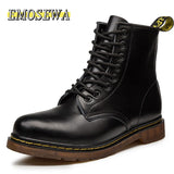 EMOSEWA Hot Brand Men's Boots Genuine Leather Winter Autumn Shoes Motorcycle Mens Ankle Boot Couple Oxfords Shoes Big Size 35-48 - webtekdev