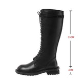 Brand Dr Motocycle Warm Knee High Boots Women Martin Boots Adult lacing Shoes Female Dokter Fashion Woman knight Long Boots - webtekdev