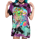 SOSHIRL Harajuku Punk Summer T Shirt Cool Hip Hop Women's T Shirt Loose Galaxy Letter Skull/Cute Alien Print Top Tee Dropship - webtekdev
