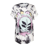 SOSHIRL Harajuku Punk Summer T Shirt Cool Hip Hop Women's T Shirt Loose Galaxy Letter Skull/Cute Alien Print Top Tee Dropship - webtekdev