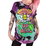 SOSHIRL Harajuku Punk Summer T Shirt Cool Hip Hop Women's T Shirt Loose Galaxy Letter Skull/Cute Alien Print Top Tee Dropship - webtekdev