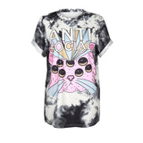 SOSHIRL Harajuku Punk Summer T Shirt Cool Hip Hop Women's T Shirt Loose Galaxy Letter Skull/Cute Alien Print Top Tee Dropship - webtekdev