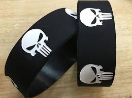 1 pcs Popular Superhero Punisher Skull Wristband Silicone Bracelets For Man Women jewelry Gift Fashion Accessories  H-8 - webtekdev